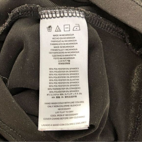 Michael Kors gold link strap black blouse tie sleeve woman’s size M - Picture 6 of 6